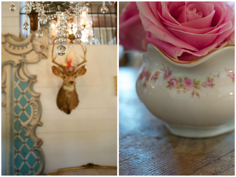 Deer and Roses collage