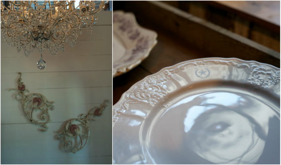 plates and wall collage
