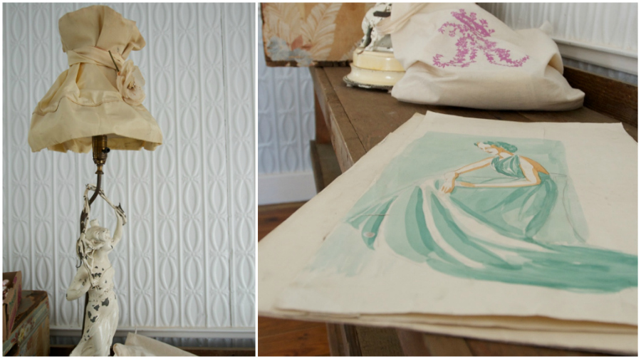 shabby chic women collage