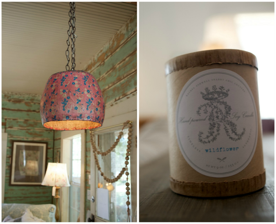 wildflower lamp collage